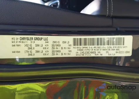 2014 Dodge Durango Citadel z USA, uszkodzony, nr VIN 1C4RDJEG8EC480656